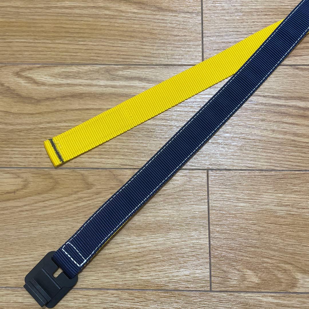 URAH ユラ \"GACHA BELT\" イエロー×ネイビー