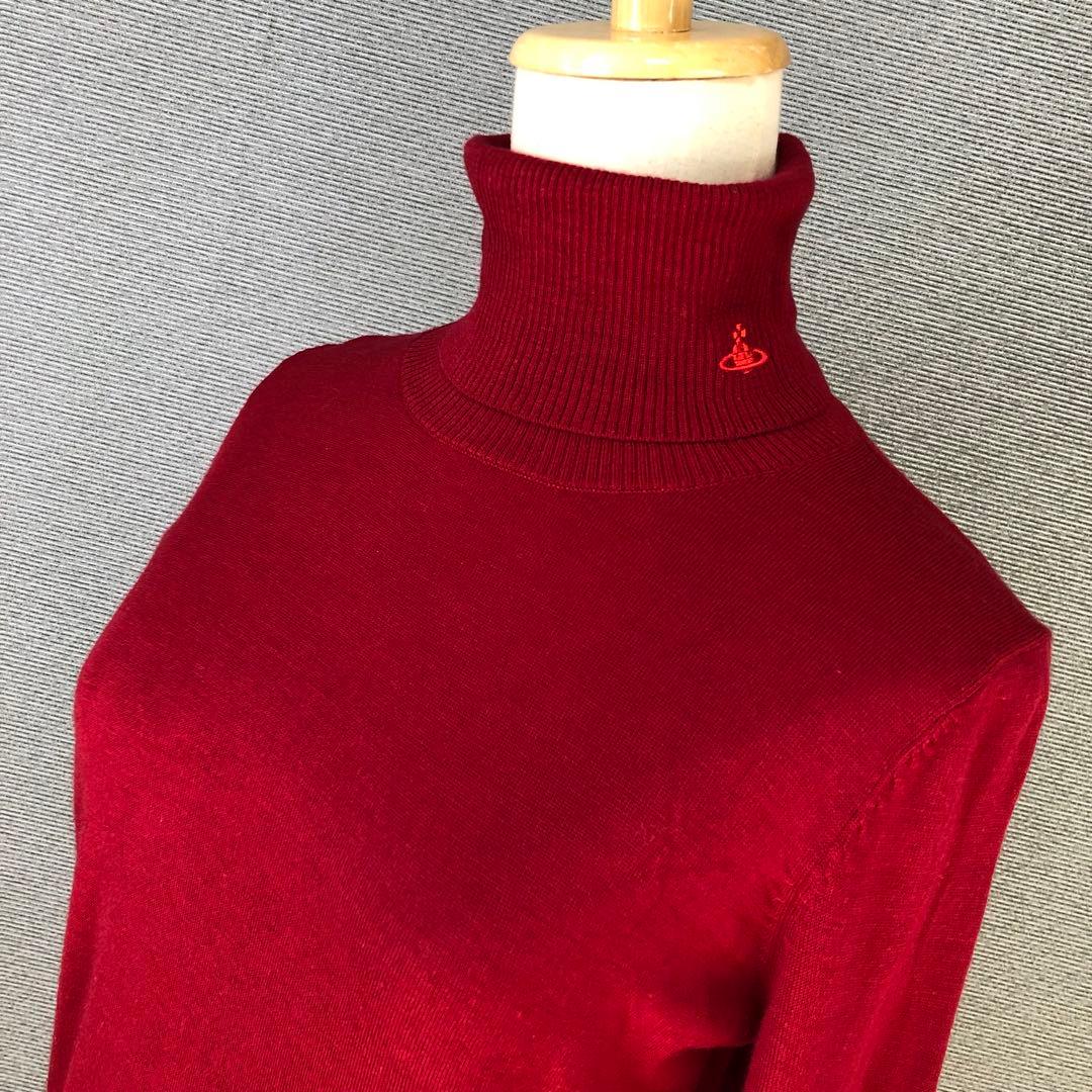 Vivienne Westwood ウール タートルネックニット 2 オーブ刺繍