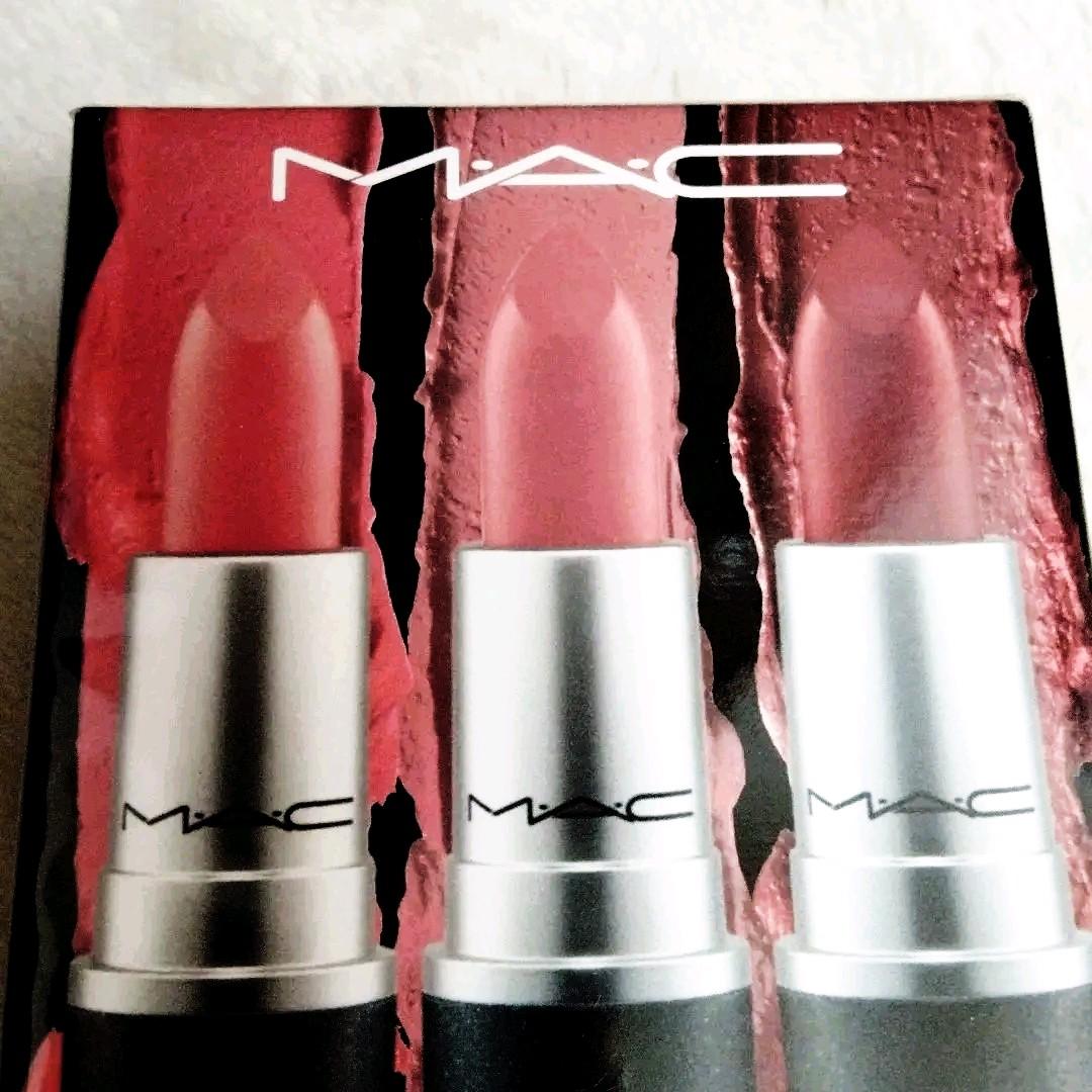新品・サンプルおまけ付き★MAC  マック　口紅  ３色  リップ  セット