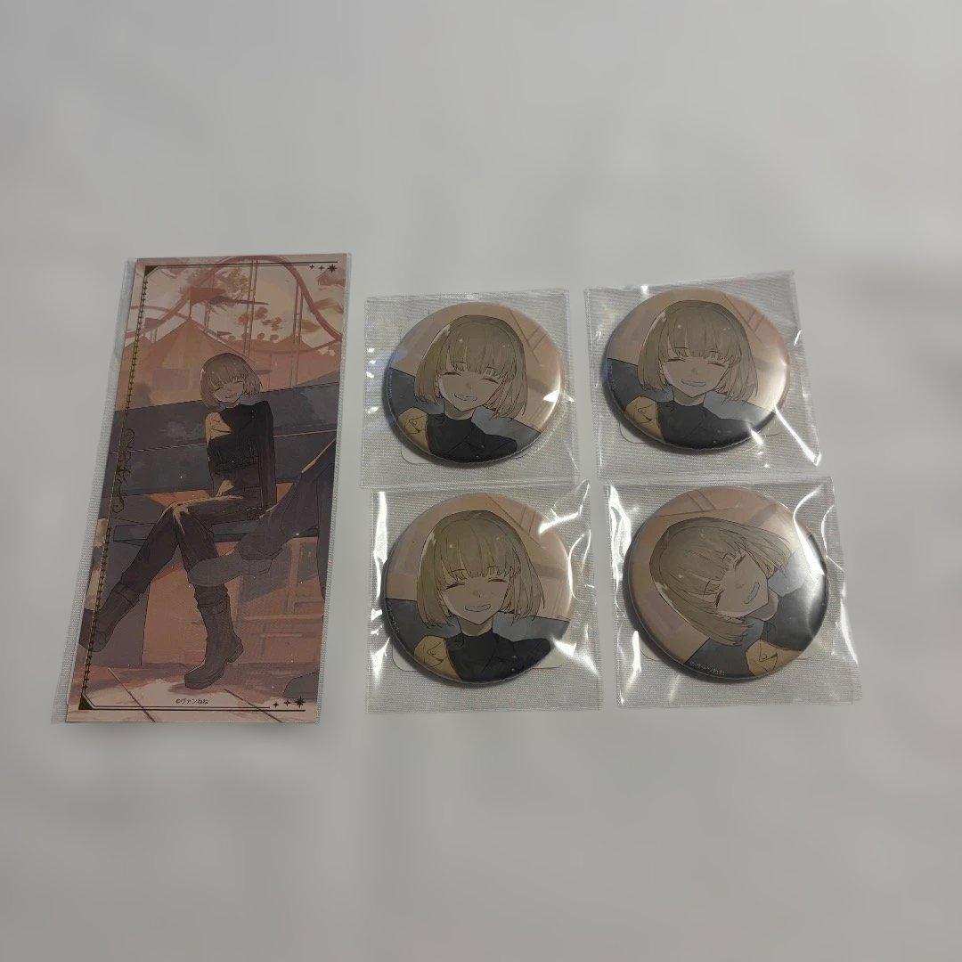 ヴァンねねくじ 鬼野ねね 缶バッジ 箔押しコレクションカード 5点