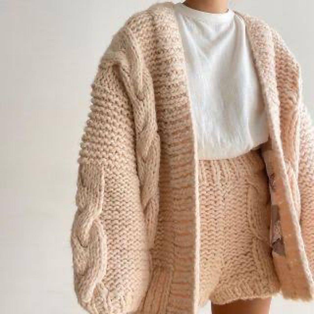 searoomlynn HandmadeランダムCABLEニットジャケット - メルカリ