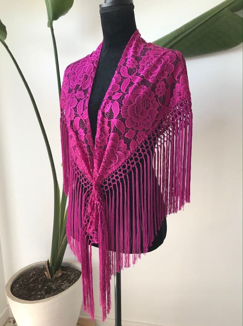 フラメンコ　マントンシージョ　エレガンテレース　ミディサイズ　ブーゲンビリア