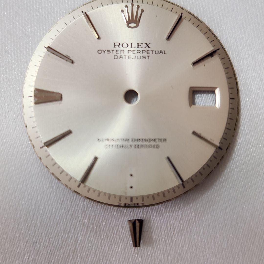 U⑳ロレックス　デイトジャスト 1601用 シルバーダイヤル クサビインデックス