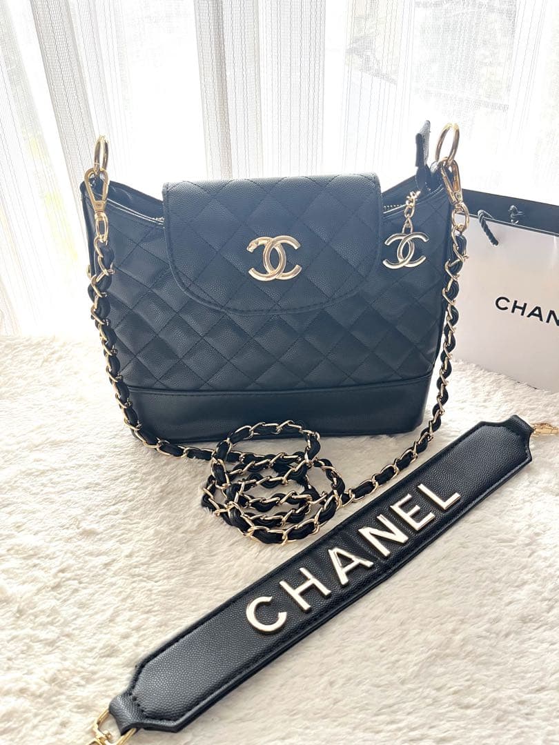 CHANEL ブラック キルティング 2way ショルダーバック