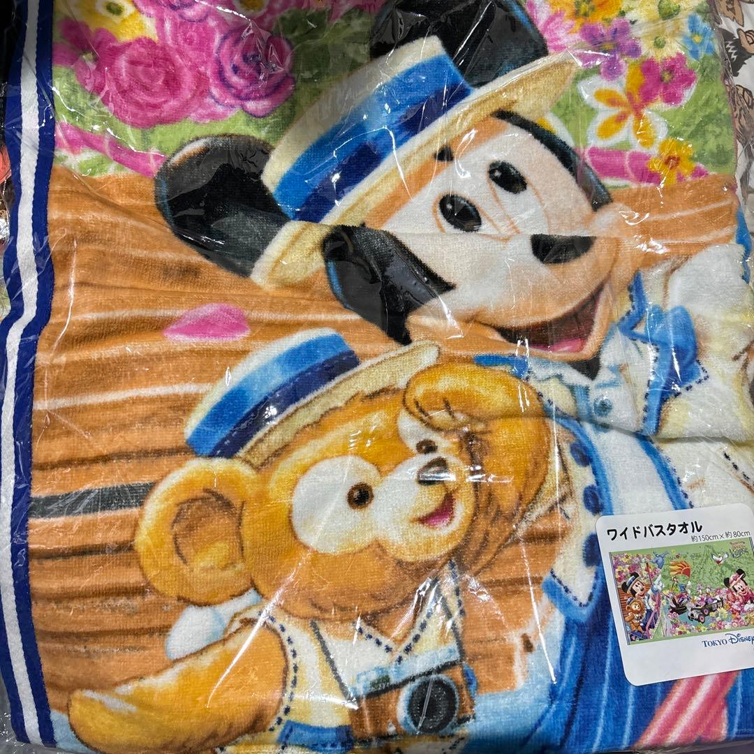 ダッフィーミッキーミニーバスタオル