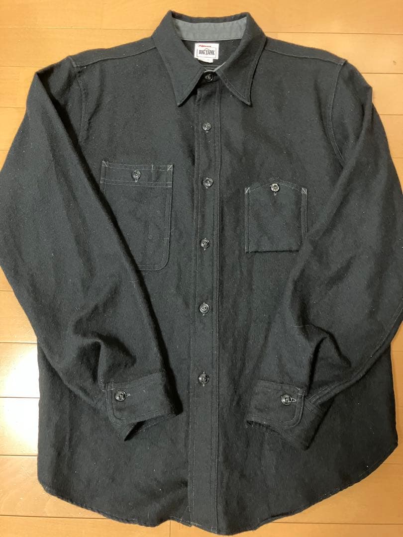 ⭐️美品⭐️BIG YANK ウールシャツ　ブラック　山ポケ　ガチャポケ　ワーク