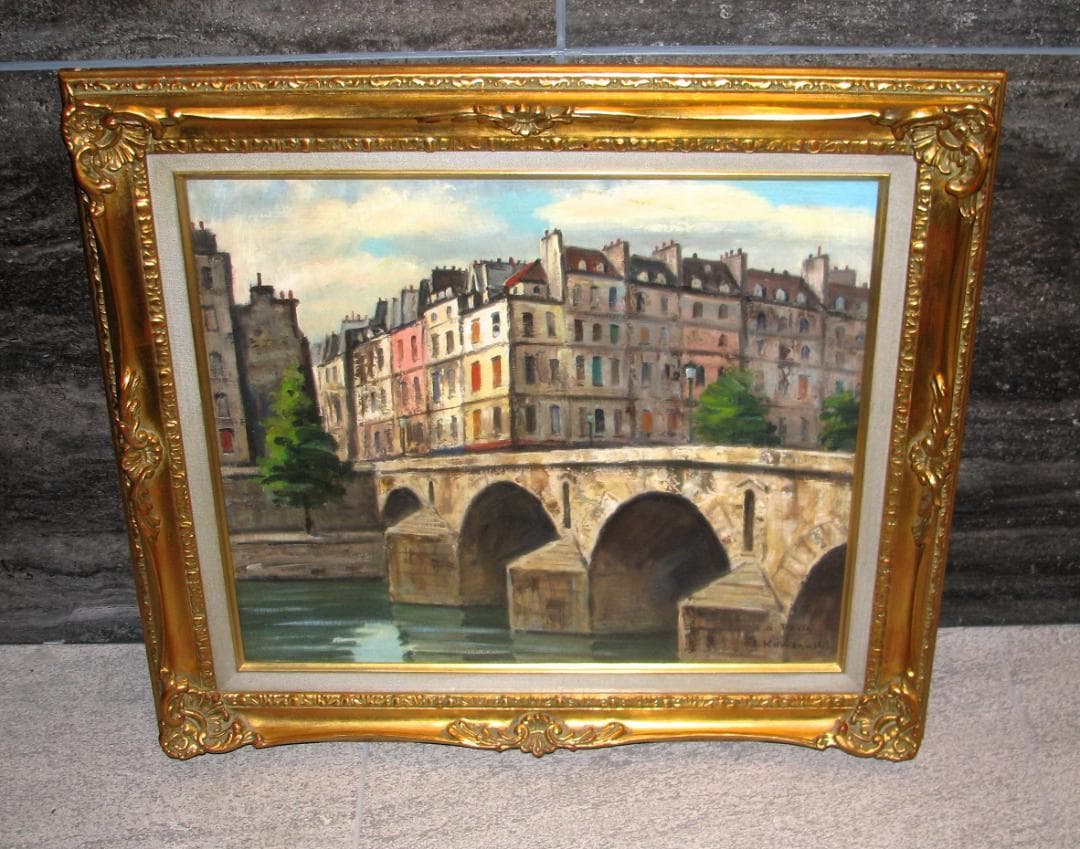 新文展,川口雄男「パリーの朝」10号油彩,東京美術学校卒,姫路市立美術館収蔵