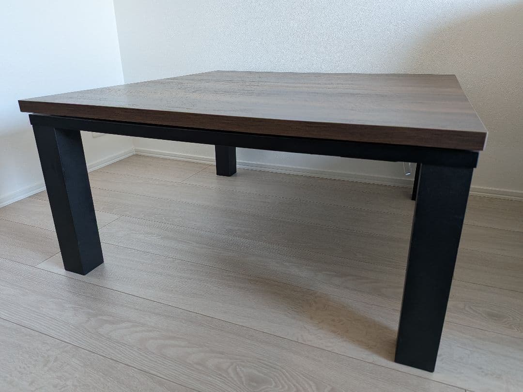 こたつテーブル 80×80 フラットヒータータイプ コタツ 折れ脚 こたつ 80×80cm 正方形 フラットヒーター 薄型 完成品