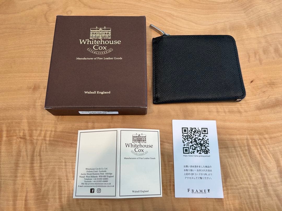 新品未使用：Whitehouse Cox ブラックケース