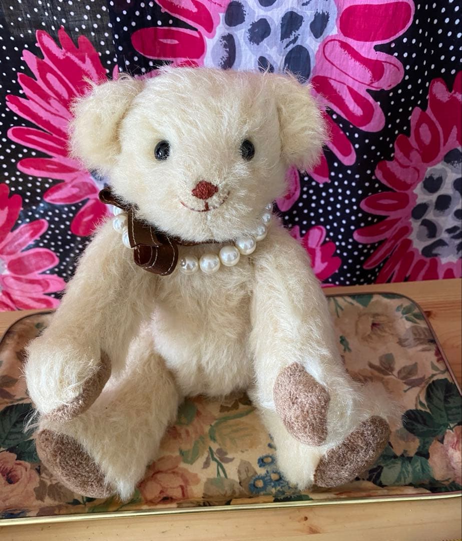 ドイツ製　テディベア　アイボリー