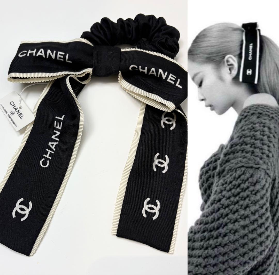 CHANEL ジェニー着用 未使用タグ有 ロゴシュシュ