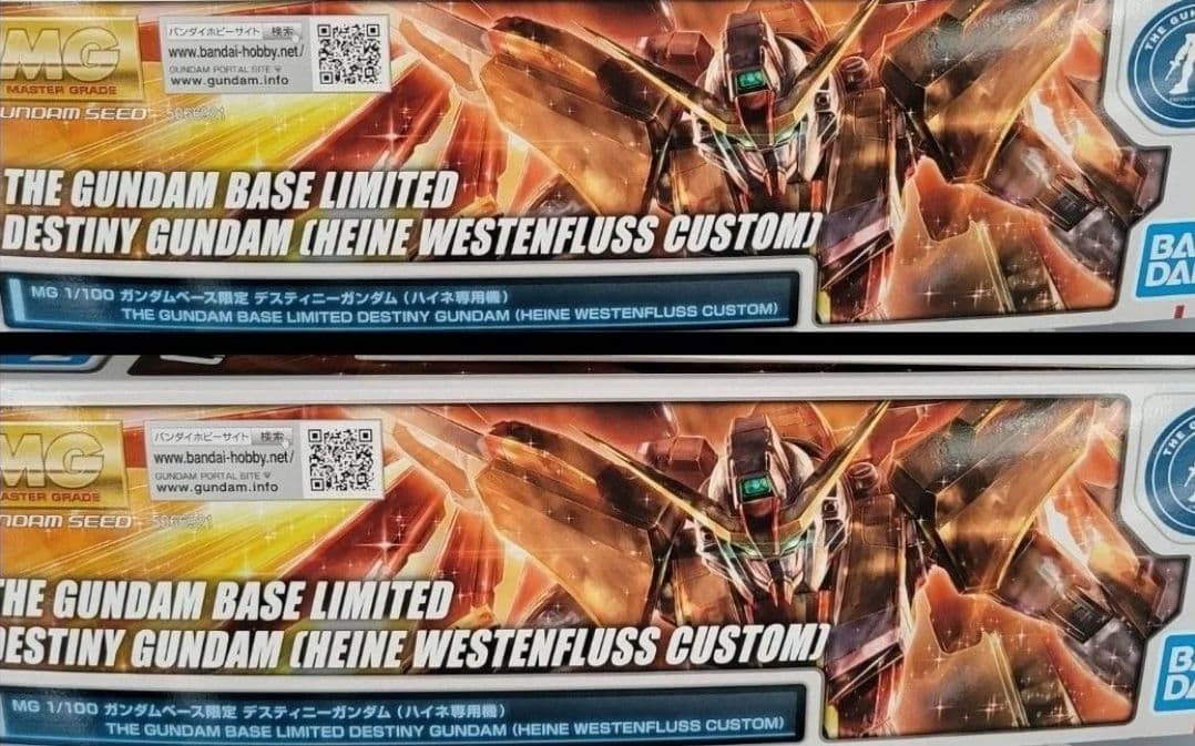 新品未組立 2個セット MG 1/100 デスティニーガンダム (ハイネ専用機