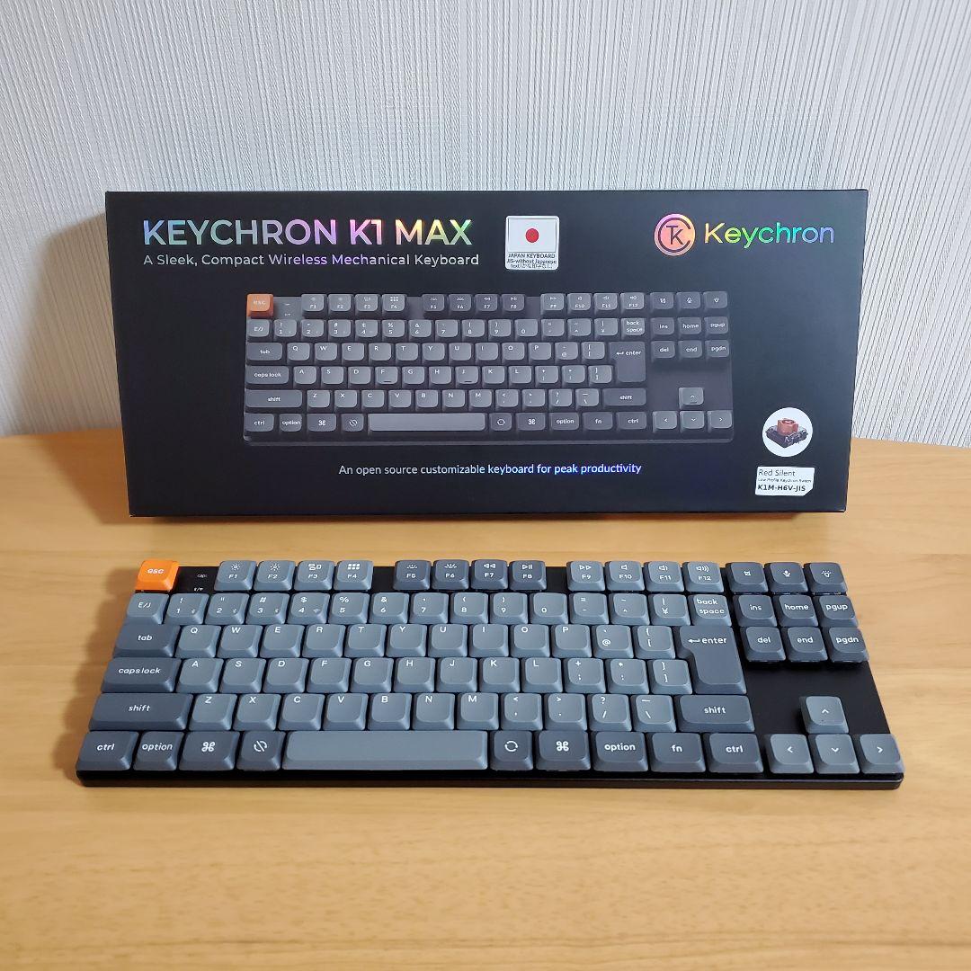Keychron K1 Max QMK VIA キーボード 日本語配列 静音赤軸