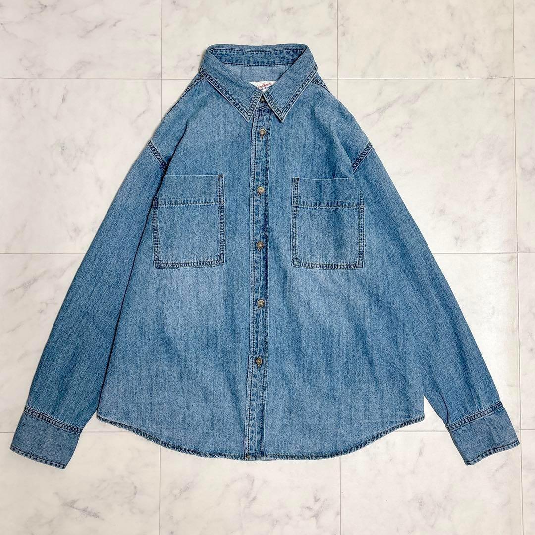 新品◇Spick & Span◇ライトオンスデニムシャツ◇サックスブルー