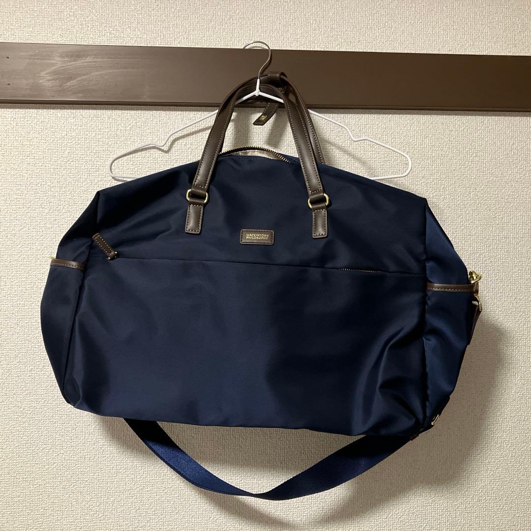 【未使用】マッキントッシュフィロソフィー ネイビー ナイロン ボストンバッグ