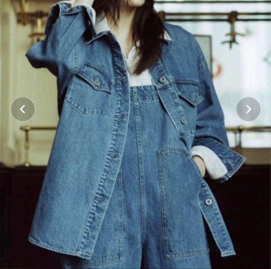 美品 スピックアンドスパン 22SS デニムシャツ ジャケット ブルー 人気