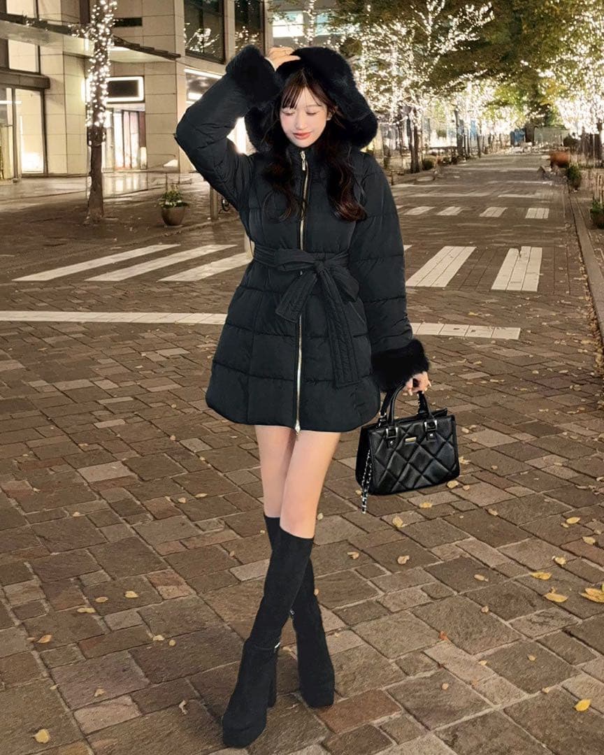 新品タグ付き シェリミー くびれリボンファイバーダウン Rady Cherimi