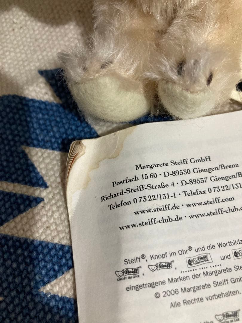 シュタイフ テディベアタグ付き廃盤レア‼️小さいくまさん - メルカリ