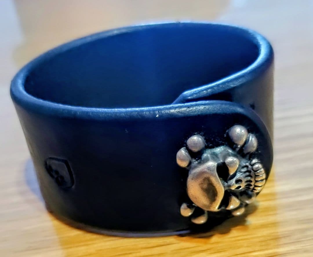 ビルウォールレザー　bwl スカル　レザー　ブレス