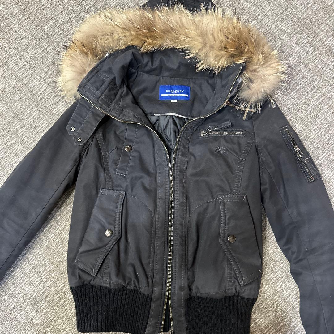 BURBERRY BLUE LABEL ブラックダウンジャケット 36