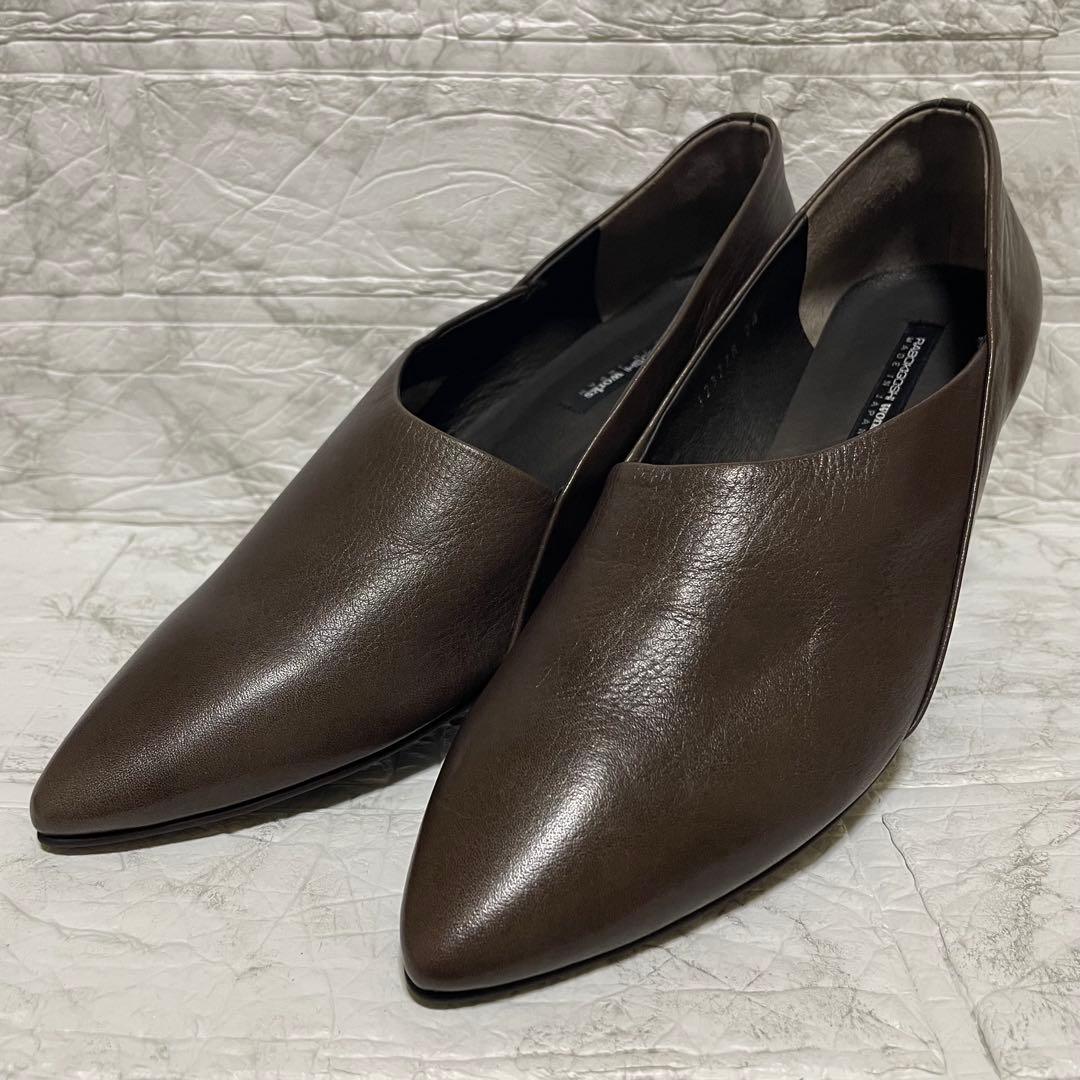 送料込み RABOKIGOSHI works スリッポンパンプス 本革 日本製