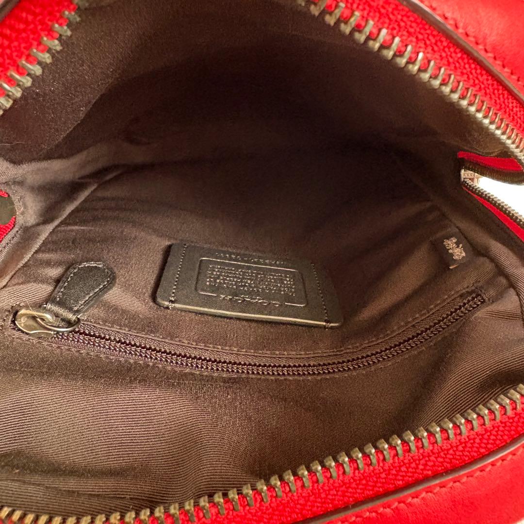 極美品 COACH グラハム ボディバッグ レッド - メルカリ