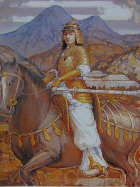 栄永　大治良【倭王武】、希少画集画、状態良好、新品高級額装付