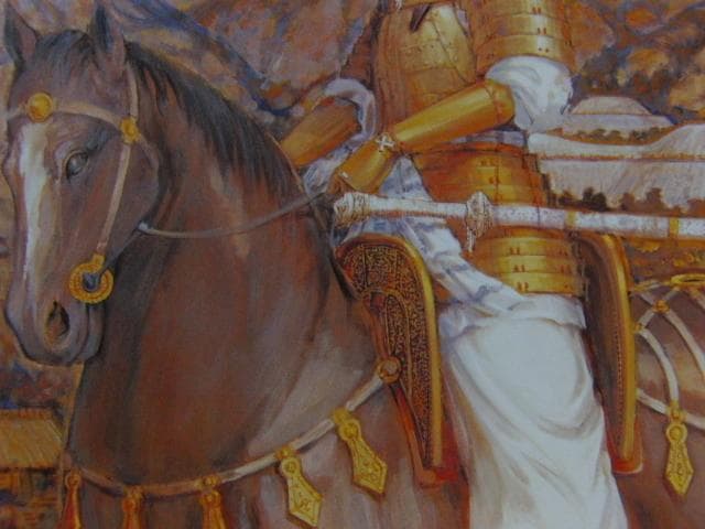 栄永　大治良【倭王武】、希少画集画、状態良好、新品高級額装付