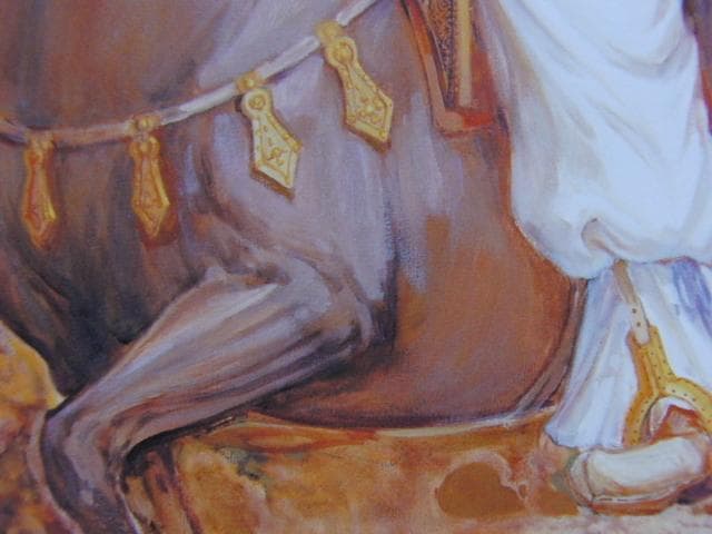 栄永　大治良【倭王武】、希少画集画、状態良好、新品高級額装付