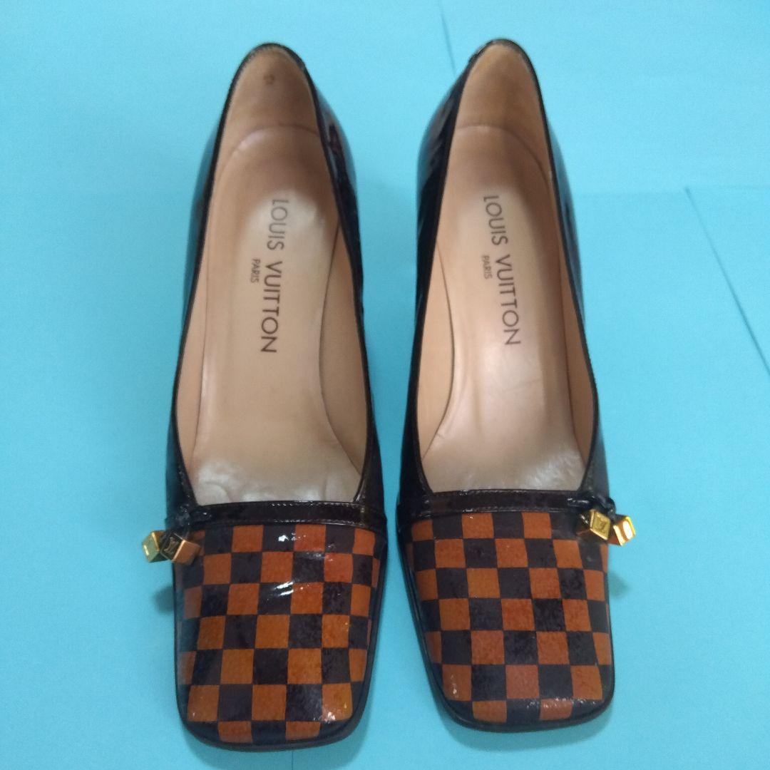 LOUIS VUITTON チェック柄 ハイヒール