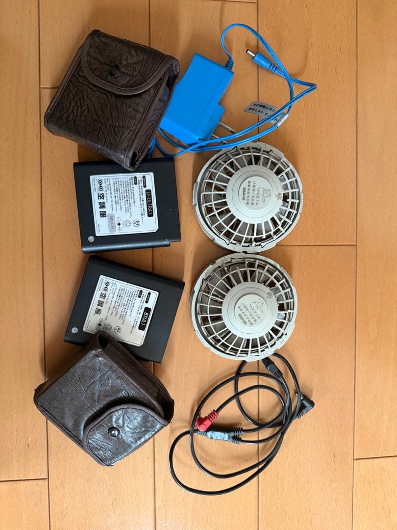 空調服バッテリー、コード、ファンセット