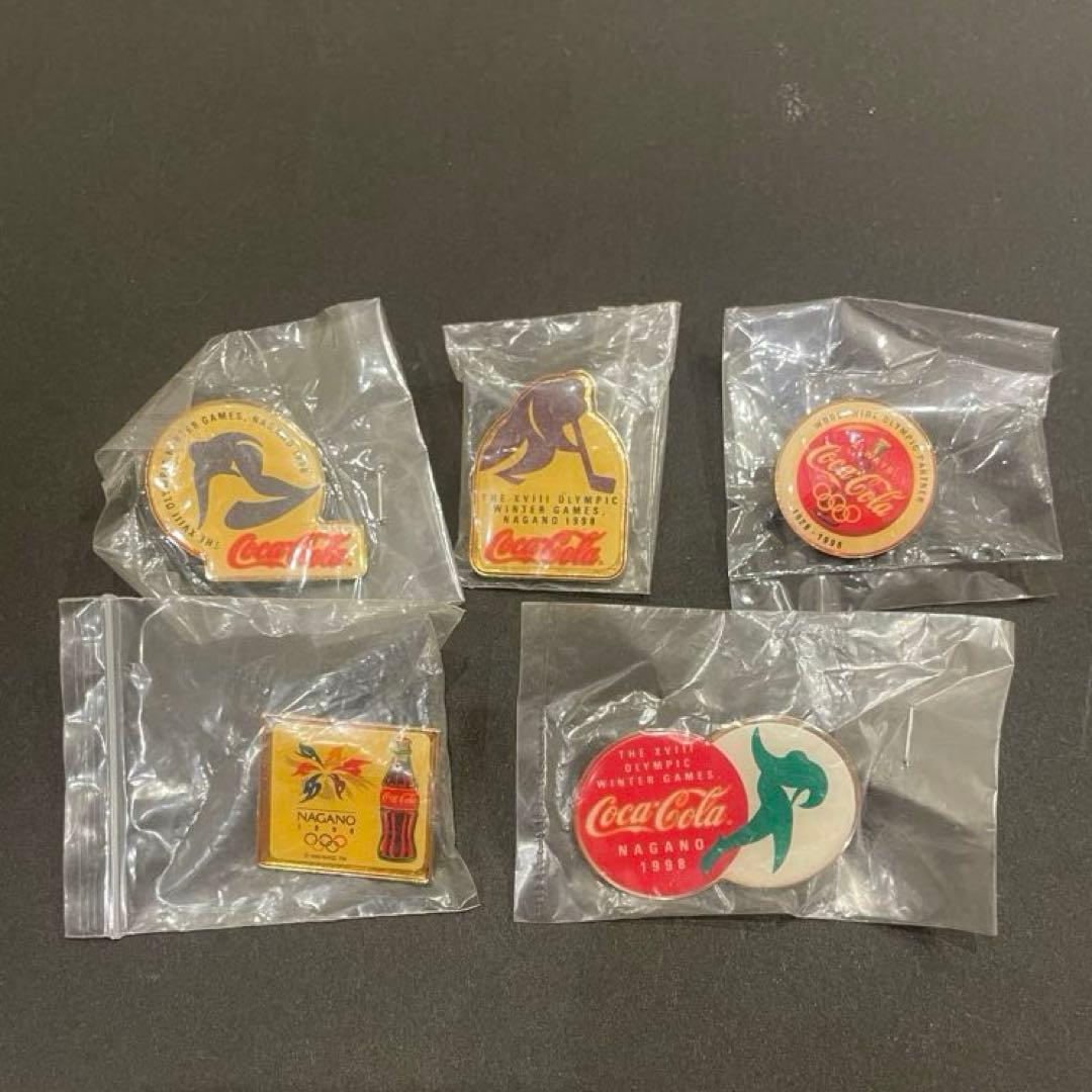 D83 長野オリンピック 記念ピンバッジ コカ・コーラ 5点セット - メルカリ
