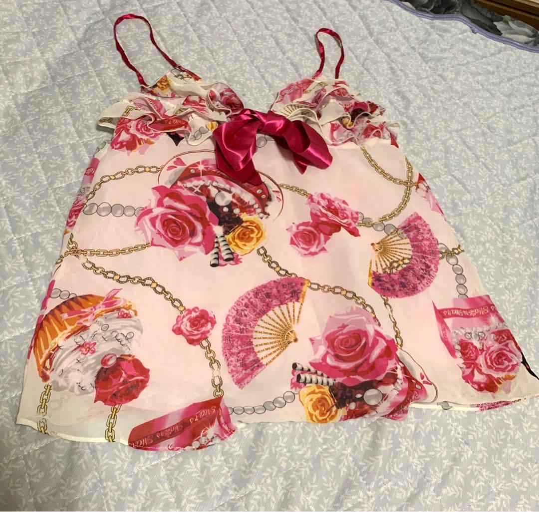 【y2k 平成ギャル】 MARS ケーキローズ柄キャミ