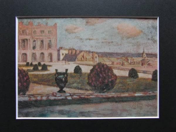 藤島　武二、ヴェルサイユ風景、希少な額装用画集より、新品高級額