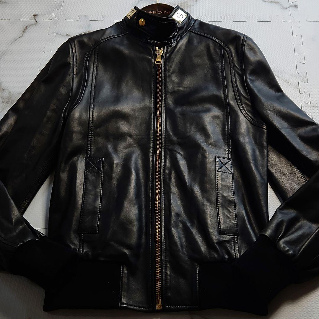 極美品✨ドルチェ&ガッバーナ ライダースジャケット DG金具 ラムレザー