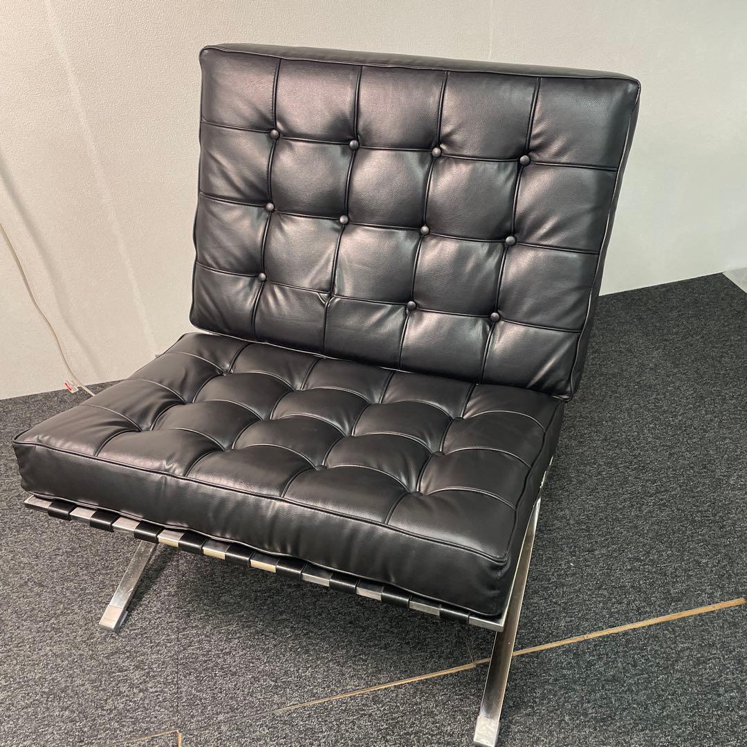 バルセロナチェア　リプロダクト　ブラック　チェアのみ　直接引取可　S687