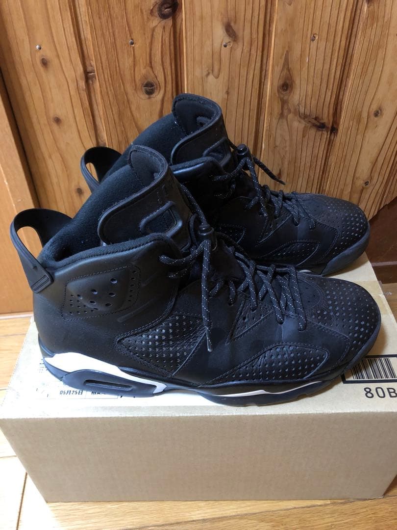 Air Jordan 6 ブラックハイカットスニーカー