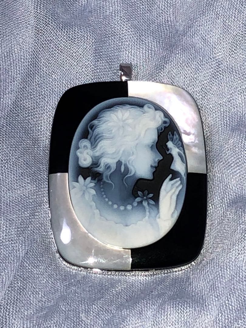 K18枠K14針　ブローチ兼ペンダントトップ 楽天市場】T【K18】カメオブローチ ペンダントトップ K18 総重量約10.8