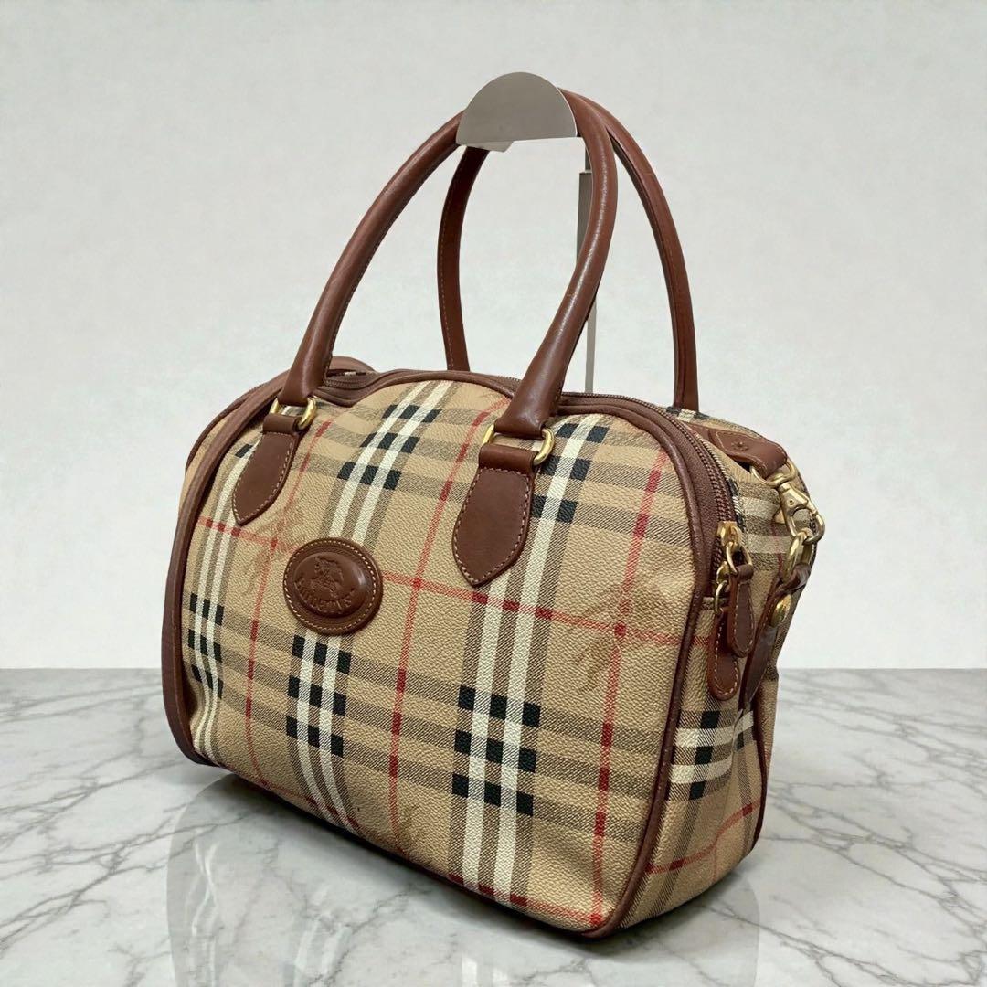 Burberry バーバリー ボストンバッグ 2way ノバチェック ハンド - メルカリ
