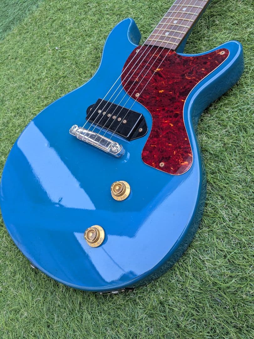 Maison TV YELLOW P90レスポールjrダブルカッタウェイ青ブルー - メルカリ