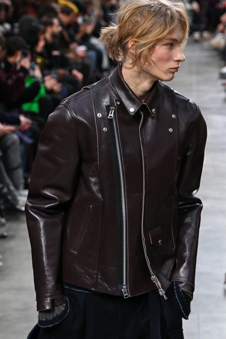 ブラック 1 sacai 25AW leather jacket - メルカリ
