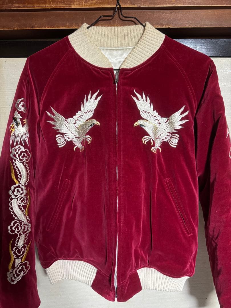 きみこ　別珍×サテン　ヴィンテージリバーシブルスカジャン