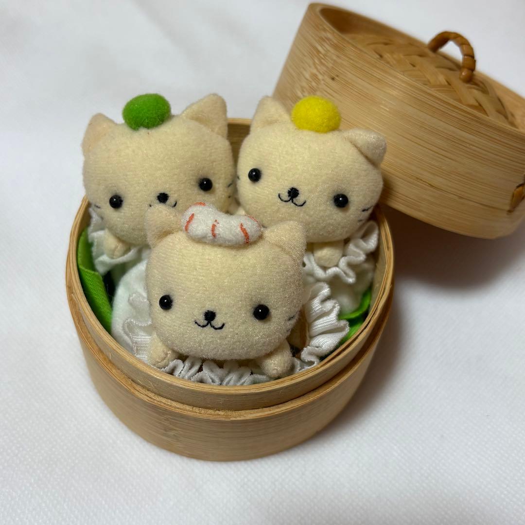 【レア】にゃんにゃんにゃんこぬいぐるみ　シュウマイ　平成レトロ　Y2K にゃんにゃんにゃんこ - ぶらさげぬいぐるみ（あのころのともだち