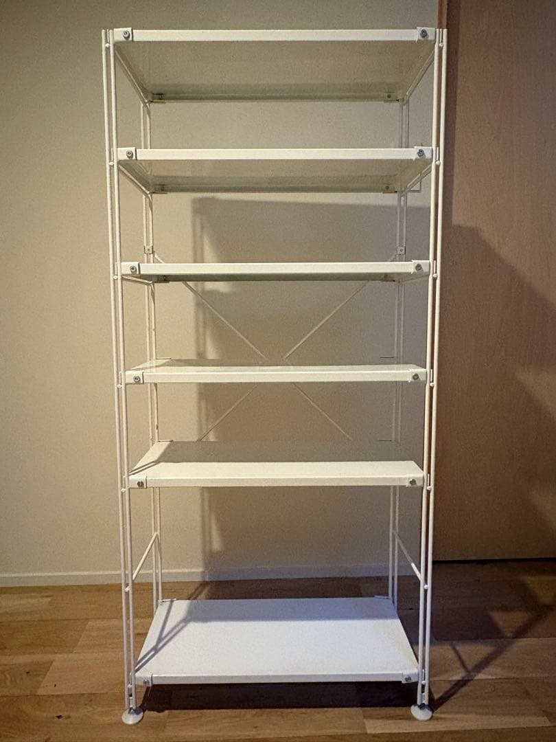 無印 スチールユニットシェルフ 奥行25cm 幅58cm 高さ120cm 棚板6