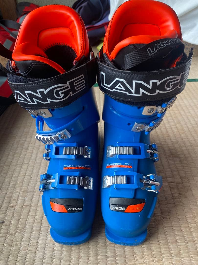 送料込★LANGE 女性用スキーブーツ 青/オレンジ　23〜23.5cm