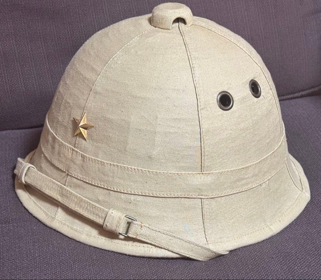ぜんざい※10/3まで 日本軍陸軍　美品　初期型 防暑帽(九八式)