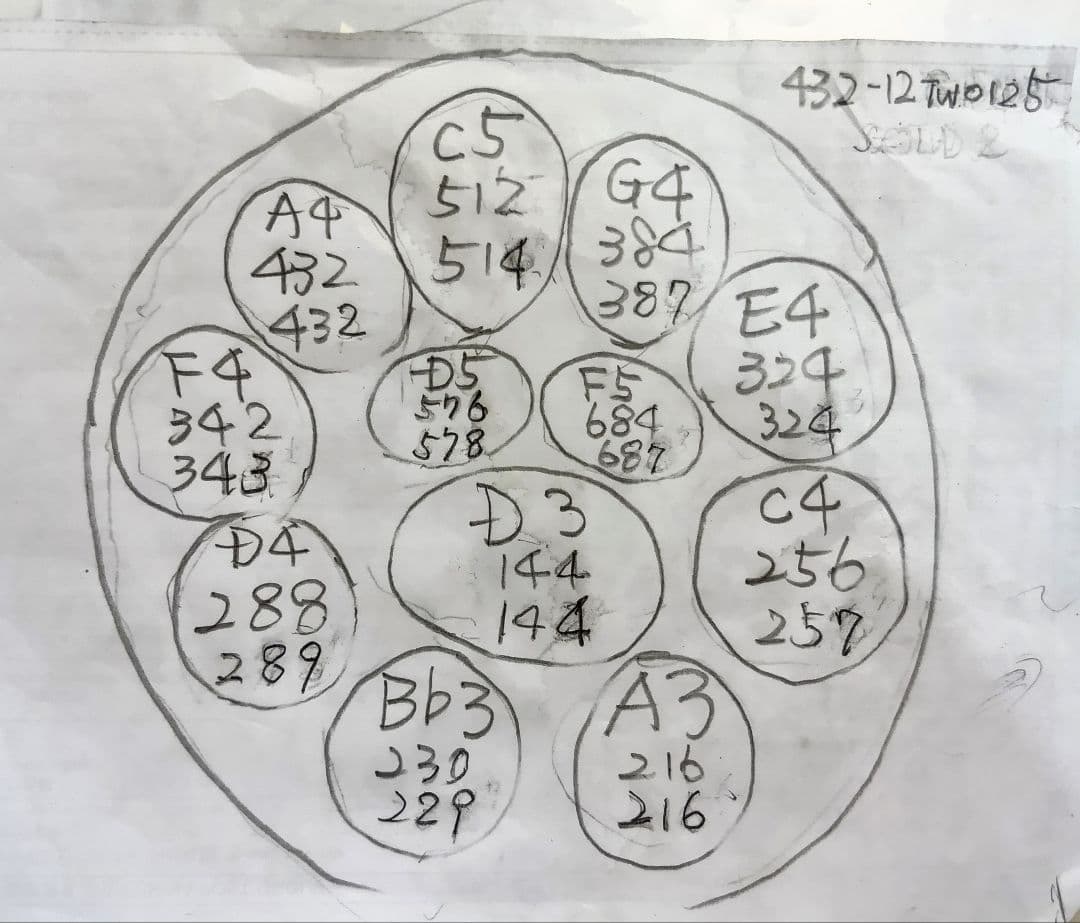 ハンドパン 56センチ 12音 A＝432Hz Dマイナー音程合ってます - メルカリ