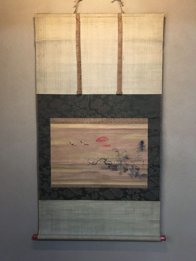 狩野晴川院　養信　元朝蓬莱図　掛軸