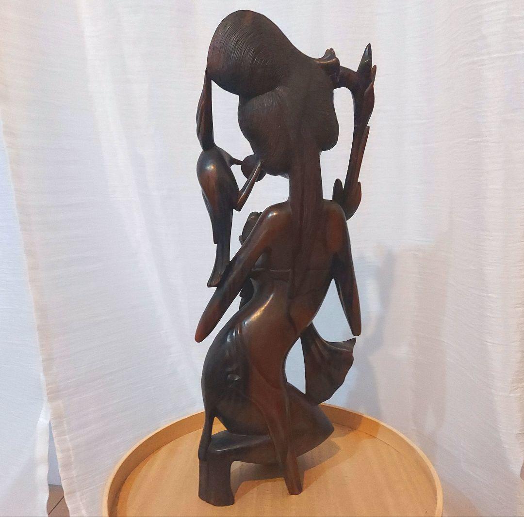 アジアン風女性像の木製彫刻 約50cm - メルカリ