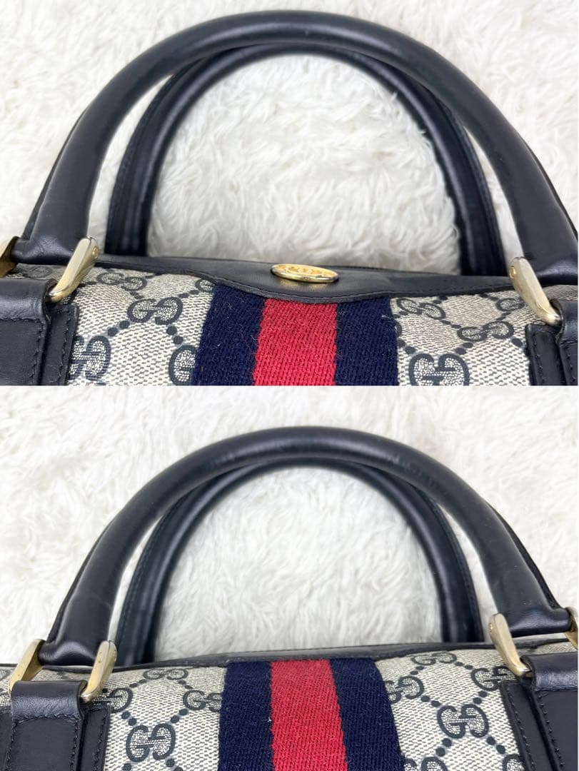 美品】オールドグッチ シェリーライン GGスプリーム ボストンバッグ